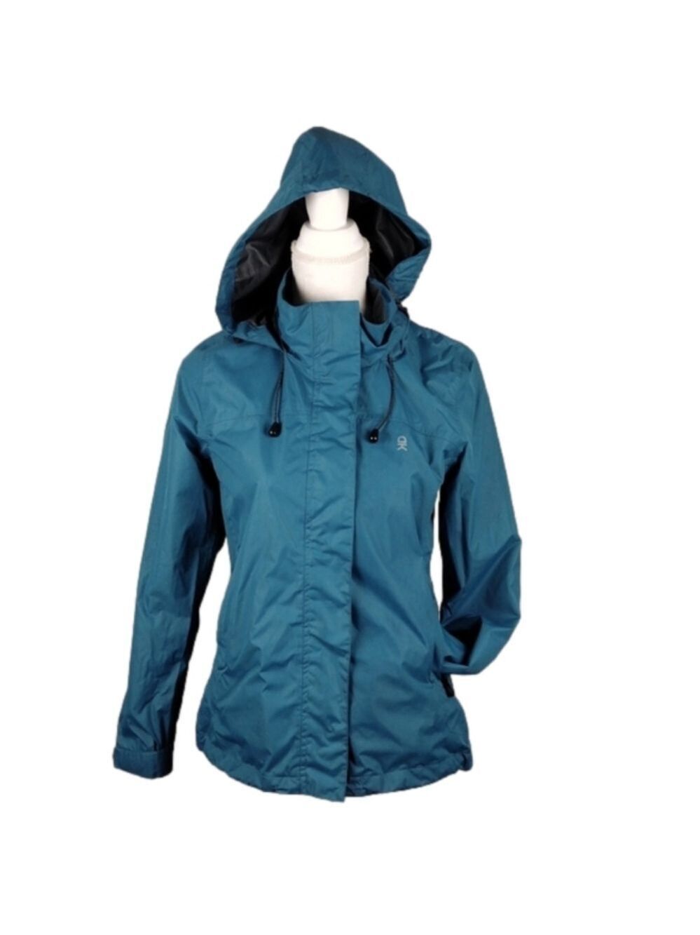 Little Donkey Andy Blue Hooded Long Sleeve Zipper Front Windbreaker Jacket Coat